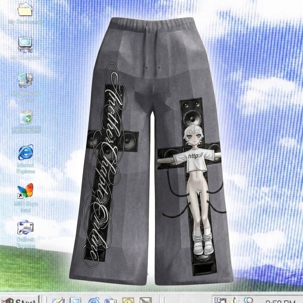 @smilefor0nce collab pants (gray)
