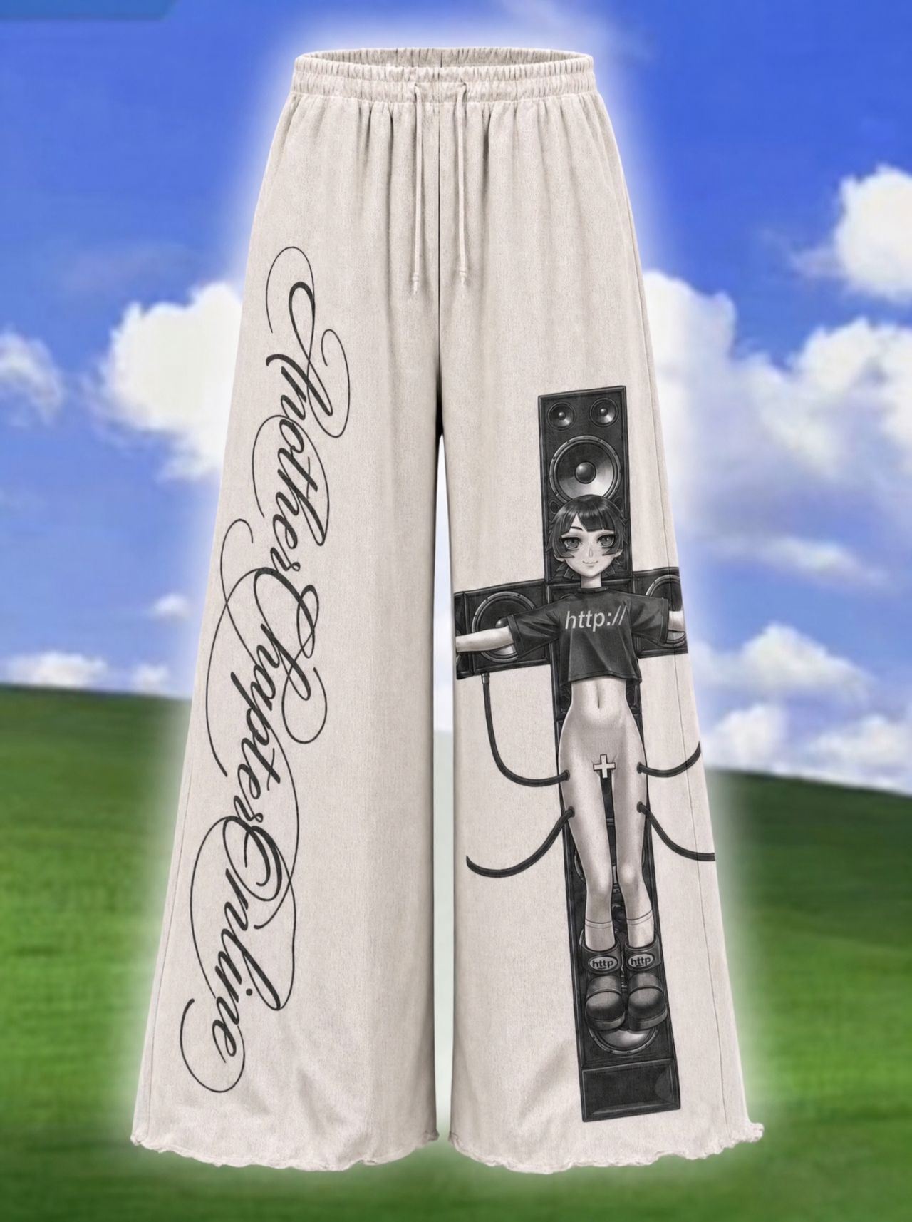 @smilefor0nce collab pants (beige) — photo 2